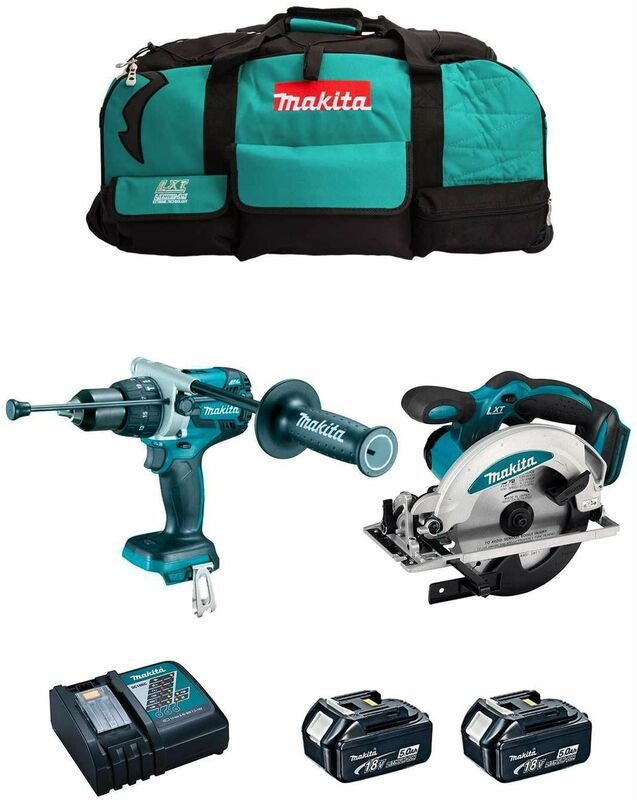 Makita - Kit MK208 (DHP481 + DSS610 + 2 x 5,0 Ah + DC18RC + LXT600)