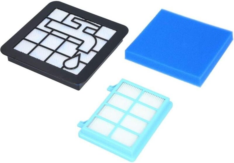 Allergiefilter + Motorfilter + Schaumstofffilter für Philips PowerPro Compact PowerPro City FC9334, FC9349, FC9350, FC93...