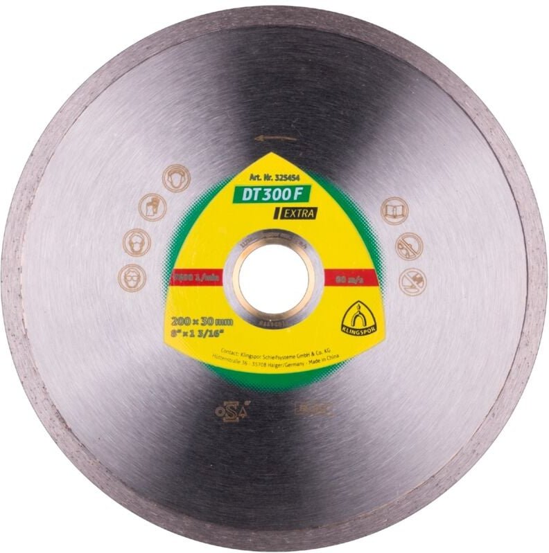 Klingspor - dt 300 f Diamanttrennscheiben, 100 x 1,6 x 22,23 mm 1,6 x 7 mm, geschlossener Rand Reduzierring 16