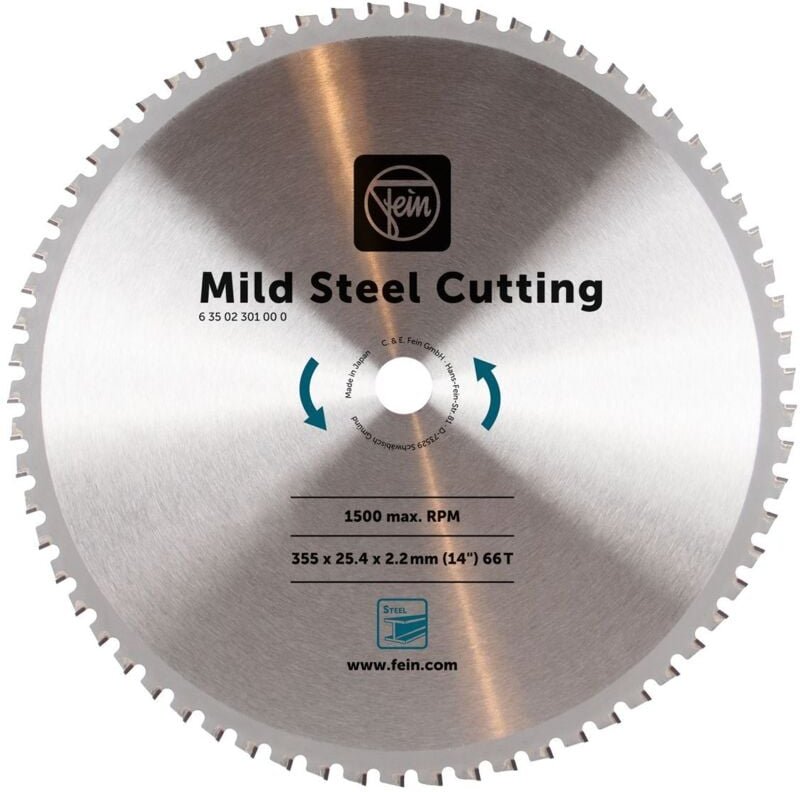 Sägeblatt Baustahl ø 355mm Z66 63502301000 für Metallkappsäge mkas 355 - Fein