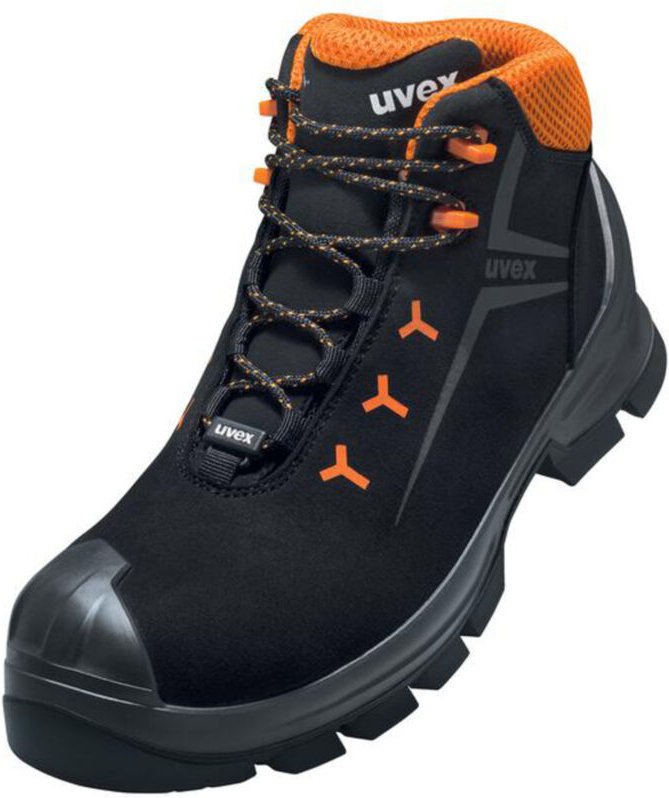 uvex 2 GTX MACSOLE® 6525243 ESD Sicherheitsstiefel S3 Schuhgröße (EU): 43 Schwarz, Orange 1 Paar