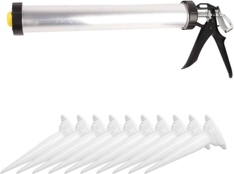 Ej.life - Kartuschenpresse, Manuelle Versiegelungspistole Profi Aluminium Universal mit 10 Düse für Kessel Glaskleber 60...