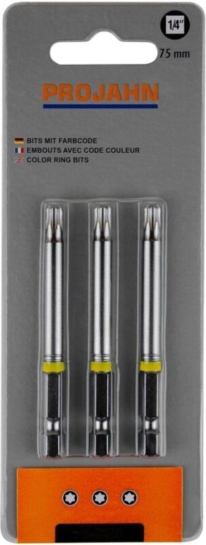 Projahn 1/4 markierter Bit TX T27 3er Pack L75 mm