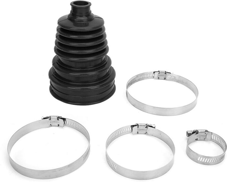 Universelles Kugelgelenk-Clip-Set für Silikon-Staubschutzkappen an Antriebswellen. Das Gummimaterial verhindert das Eind...