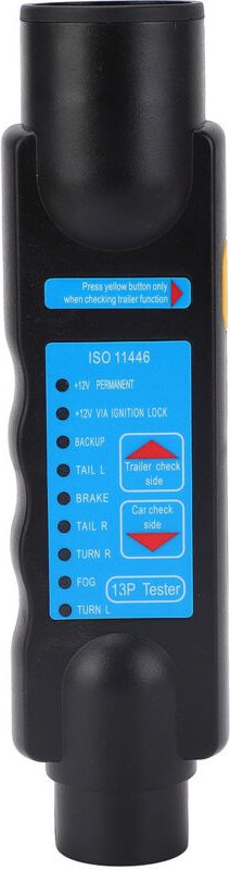 Tbest 13-poliger Anhänger-Zündkerzentester, Hochleistungs-12V-Autoanhänger-Verkabelungs-Diagnosegerät mit LED-Anzeige fü...