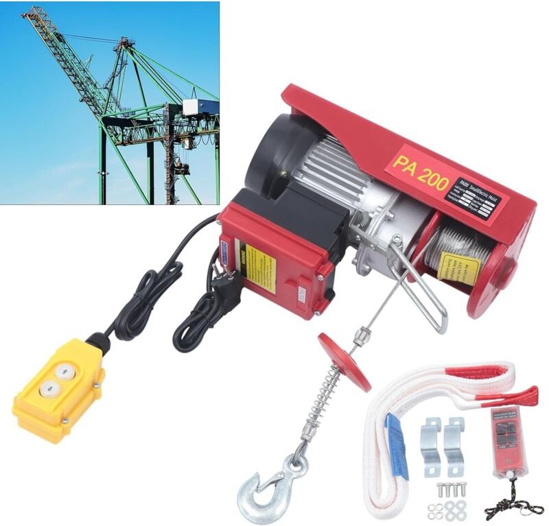 Elektrische Seilhebezug, Elektrischer Hebezug 510w, Seilwinde Elektrisch 220v, Elektrischer Lastkran mit Kabelloser Fern...