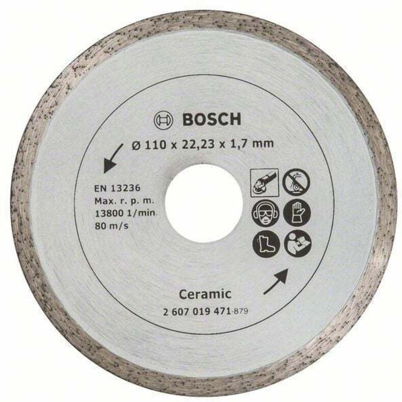Bosch - Diamanttrennscheibe für Fliesen, Durchmesser: 110 mm - 2607019471