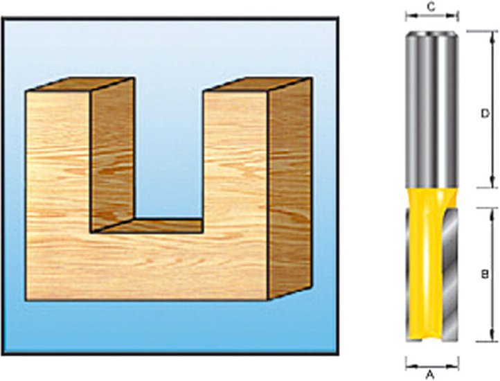 D-09276 Gerader Fräser mit zwei Schneiden 9x6mm - Makita