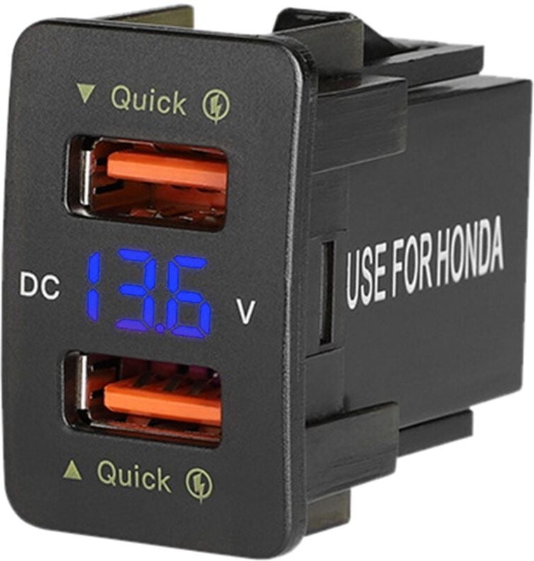 36W Auto Schnell LadegeräT QC3.0 Dual usb mit Blau Voltage Wasserdichtes Handy für