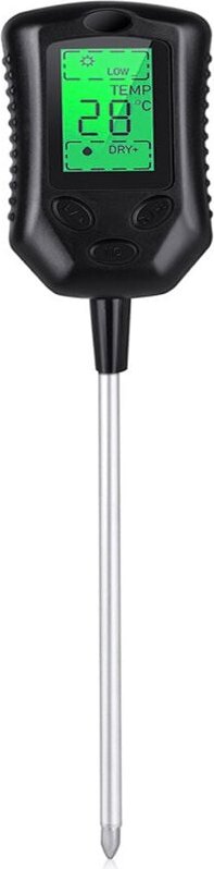 Bodentester, Pflanzenbodenfeuchtigkeitsmessgerät, pH-Thermometer, Sonnenlicht für Gartenarbeit, Rasen, Landwirtschaft, P...