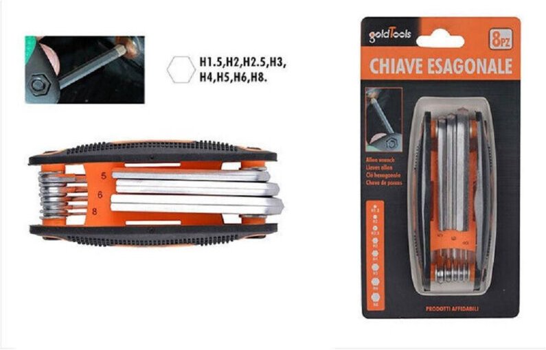 Trade Shop Traesio - Trade Shop - set key exagonal 8 key aus dem ferrament work -