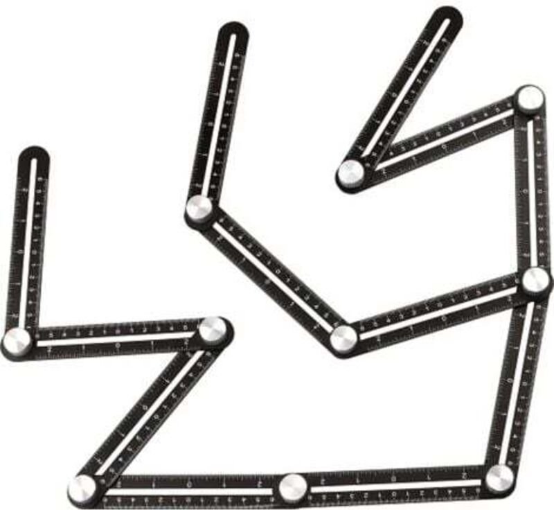 Multi-Winkel-Messlehre für Fliesen – Winkel Schablone aus Aluminiumlegierung – 12 seitliche Werkzeuge – Geeignet für die...