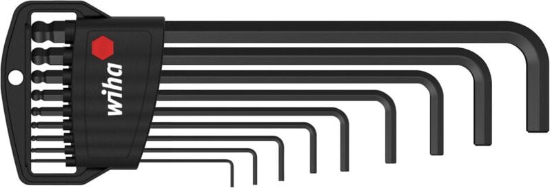 Stiftschlüssel Set im Classic Halter Sechskant-Kugelkopf 9-tlg. schwarzoxidiert (03879) - Wiha
