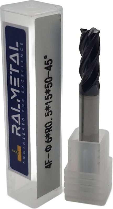 VHM Radialfräser Fi6 x R0,5 x 50 mm - 45 HRC