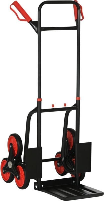 Treppensteiger 120 kg Sackkarre Transportkarre Griff höhenverstellbar Klappbar Stahl 45 x 60 x 109 cm - Durhand