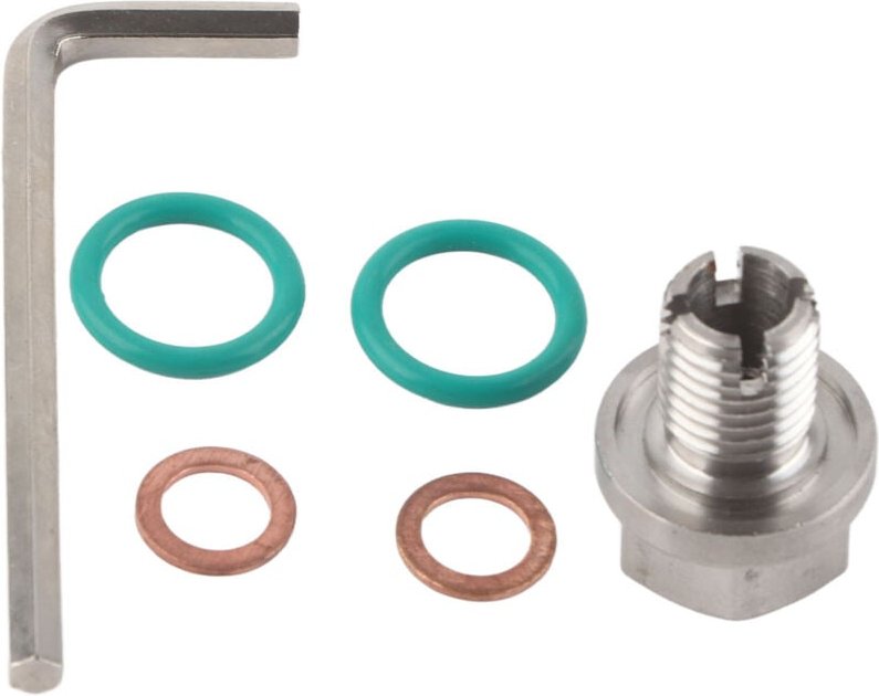 FOREHILL Edelstahl-Ölablassschraube (Übergröße), selbstschneidendes Ölwannengewinde-Reparaturset mit Sechskantschlüssel,...