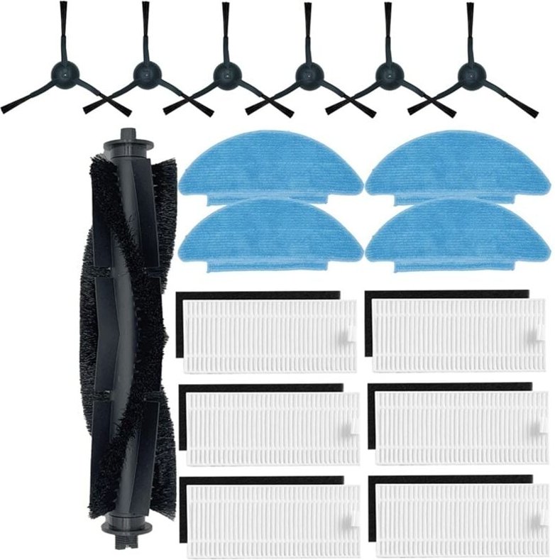 Für L9000 Teile Zubehör Wichtigsten Seite Pinsel Hepa-Filter Mopp