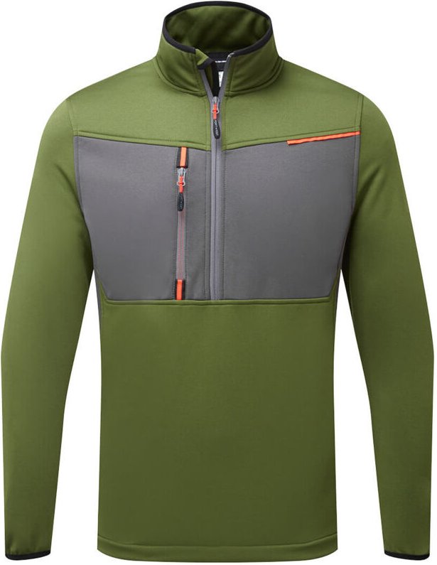 Sweatshirt mit halbem Reißverschluss Wx3 - Größe M - Olivgrün - Portwest