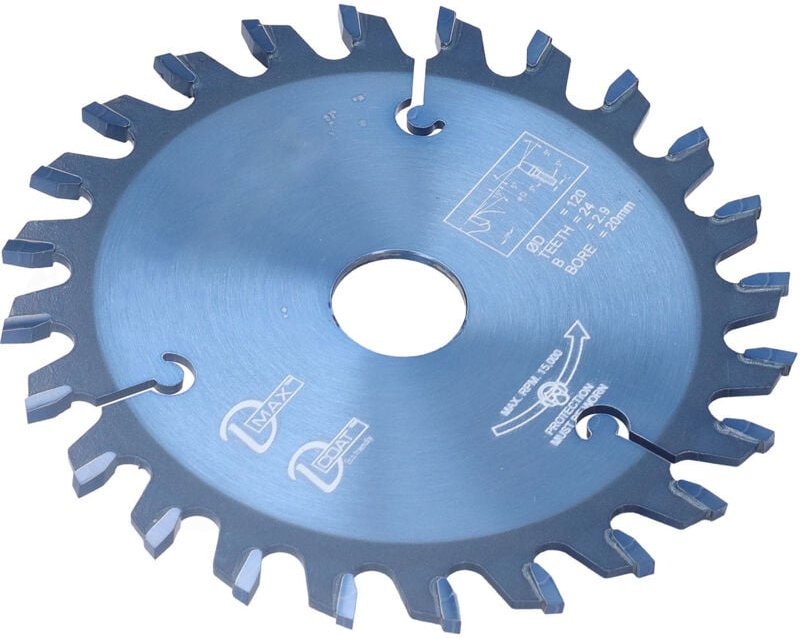 120x24-Zahn-Trennscheibe aus Aluminiumlegierung, 2,9x20-Loch-Präzisions-Kettensägenscheibe für Holzbearbeitung, Sägeschn...