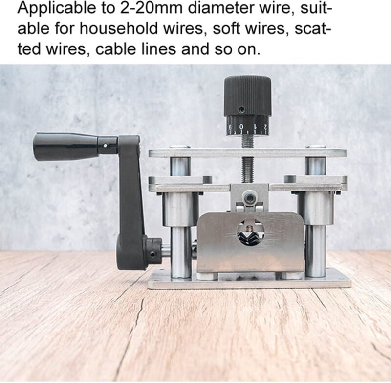 Manuelle Abisolierzange, elektrisches Abisolierwerkzeug aus Edelstahl mit Handkurbel, Abisolierwerkzeug für Kupferkabel ...