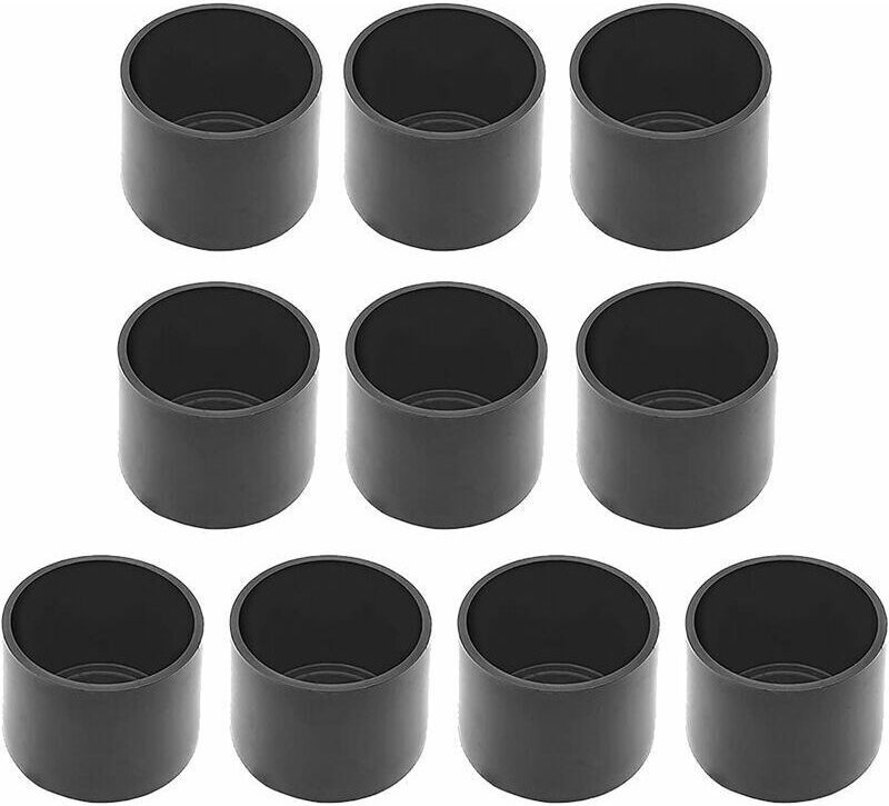 Stuhlbeinschoner – 50 Stück, 38 mm, Schwarz, Kratzfest, Bodenschutz, Runde Stuhlbeinschoner für runde Stuhlbeine, Rutsch...
