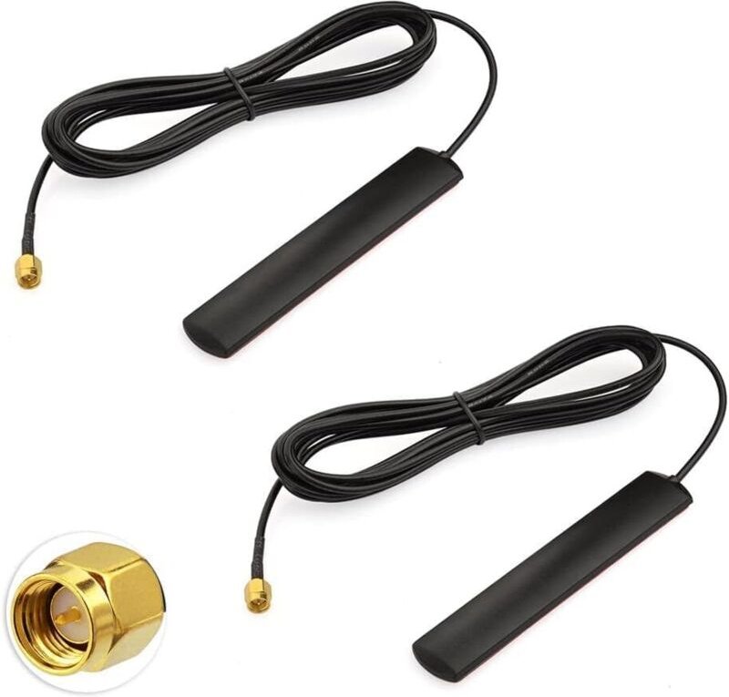 4G LTE GSM Antenne SMA Stecker 3dBi RG174 Kabel 3m für Auto Handy Signal Booster 680-2700MHz 2 Artikel