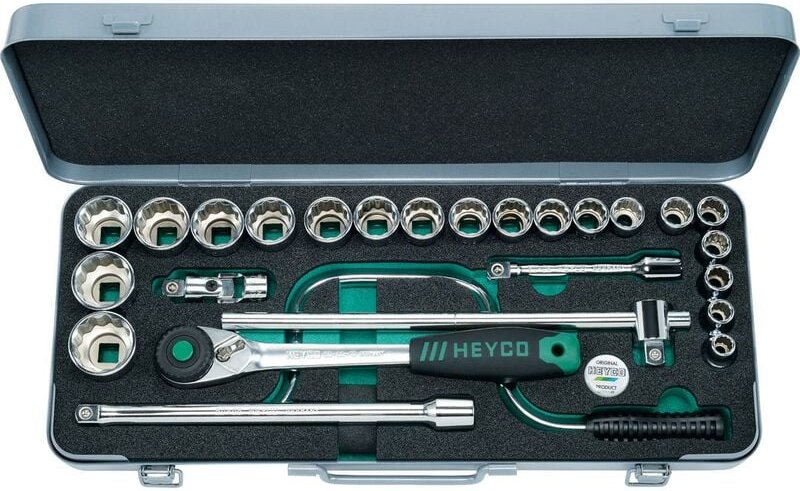 Heyco - 75-3110-M Steckschlüssel-Garnitur, 26-tlg., 1/2'
