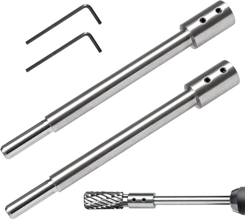 2-teilige, extra lange 169 mm Forstnerbohrer-Verlängerung, 10,5 mm (3/8") Schaft aus Kohlenstoffstahl, ideal zum Tieffrä...