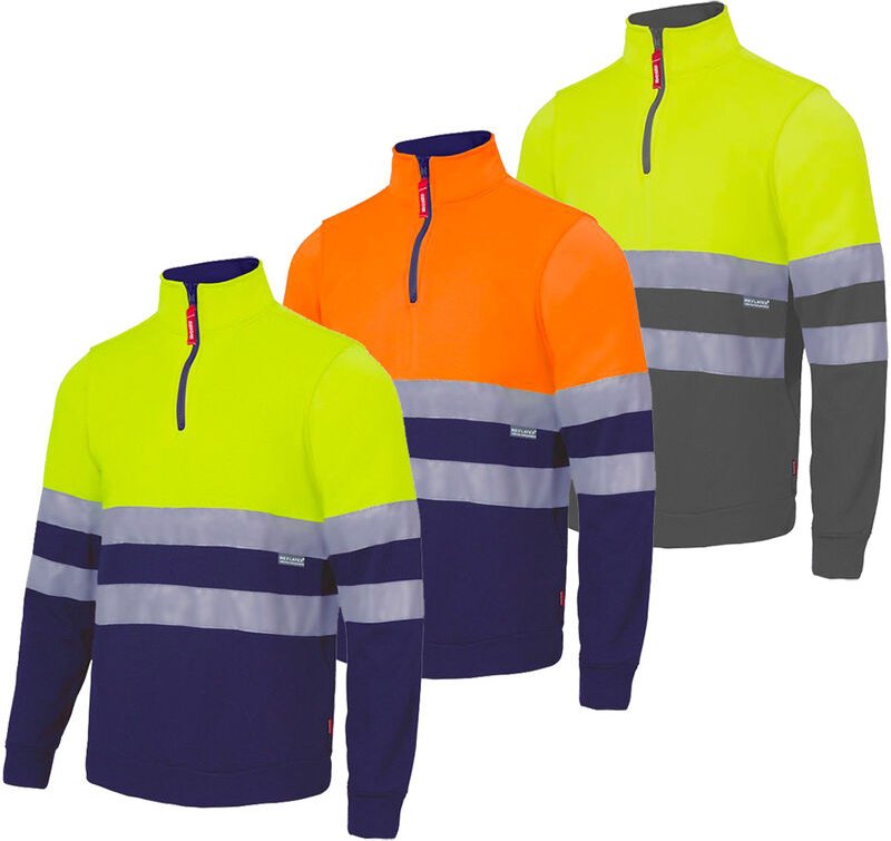 305701 Arbeits-Sweatshirt - l - Blau/Orange - Blau/Orange - Velilla