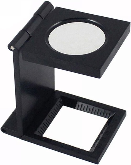 Klappbare Tischlupe aus Metall, Gewindezähler, 10-fache Vergrößerung, für Arbeit, Büro, Zuhause, Reparaturen, Hobbys, Ba...