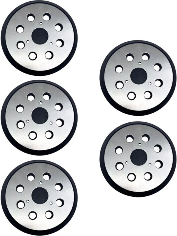 Trade-Shop 8-Loch Schleifteller Haftteller Stützteller 125mm mit Metall-Rückseite für Makita BO5041/K MT922 MT924 M9202B...