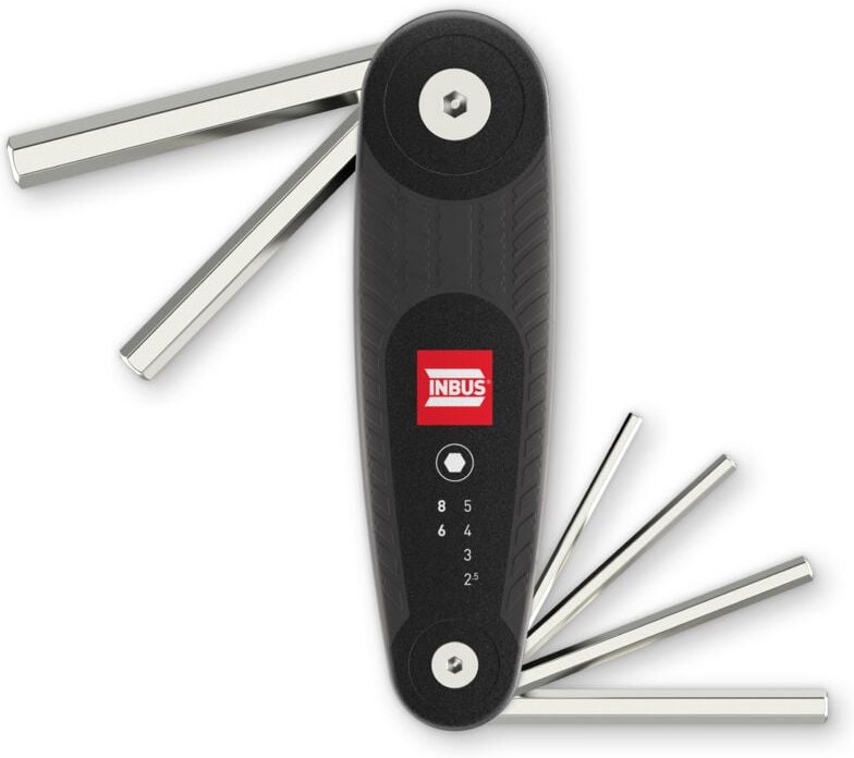 INBUS® 70136 Innensechskantschlüssel Klapphalter 2,5 – 8 mm - 6tlg mit HybridTouch
