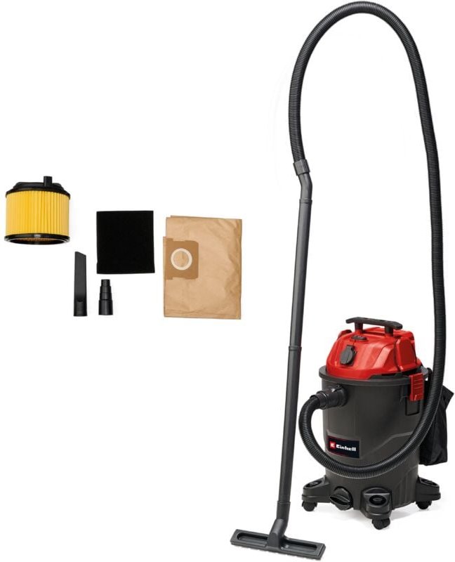 Einhell Nass-Trockensauger TC-VC 1930 A (1.500 Watt, 190 mbar Saugleistung, Automatiksteckdose, 30 L Auffangbehälter, Tr...