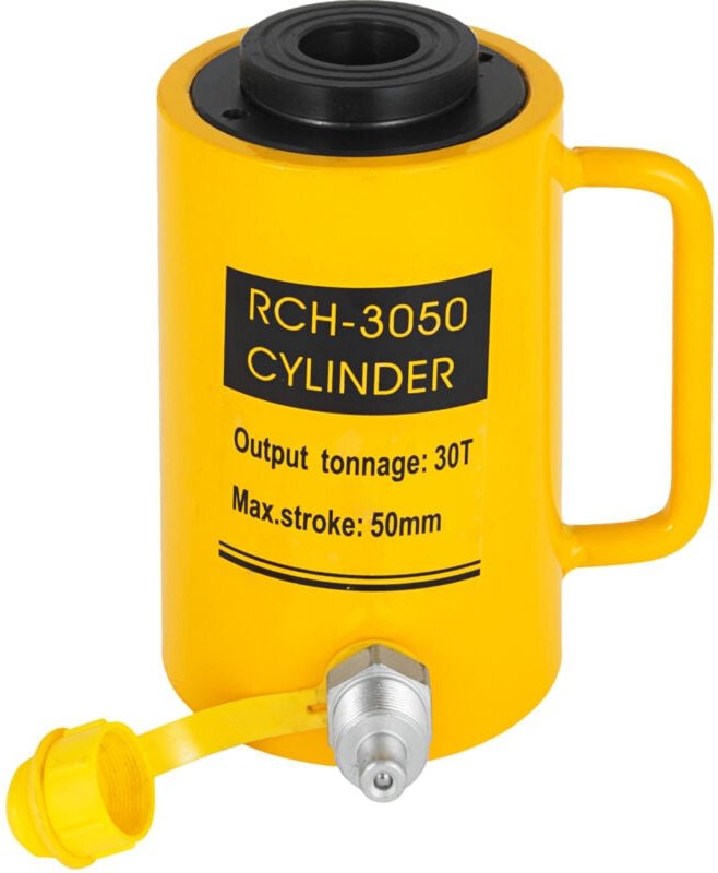 VEVOR Hydraulikzylinderheber Kapazität 30T Hydraulikzylinder 50 mm Hub einfachwirkender tragbar gelb, hydraulische Wagen...