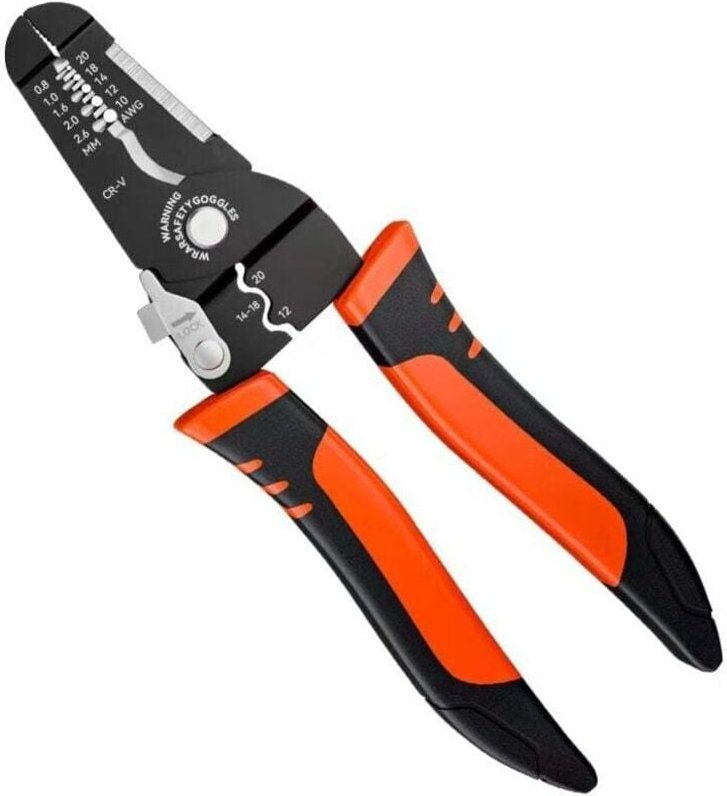 Multifunktionale Abisolierzange, Elektriker-Schneidzange, robustes Werkzeug zum Abisolieren von Drähten und Kabeln.