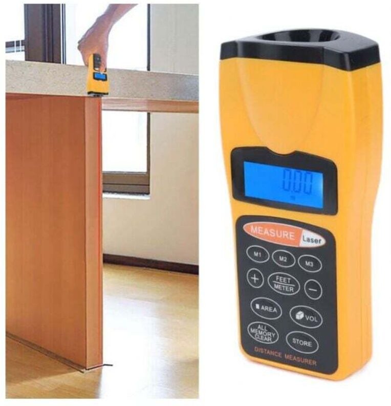 Telémetro ultrasónico portátil, telémetro láser, instrumento de medición de distancia