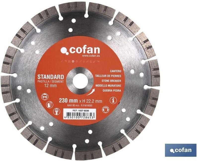 Thumbnail - Steinmetz-Diamantklinge Standard H-12 mm, 230 mm