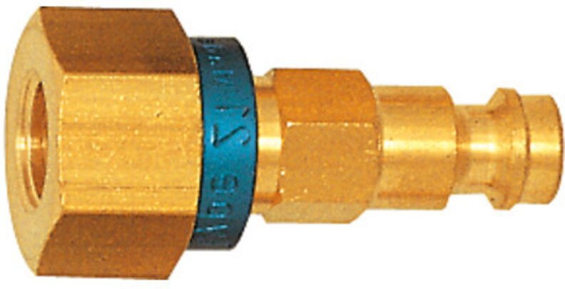 Unverwechselbarer Nippel nw 5, Messing blank, g 1/4 ig, braun - Riegler