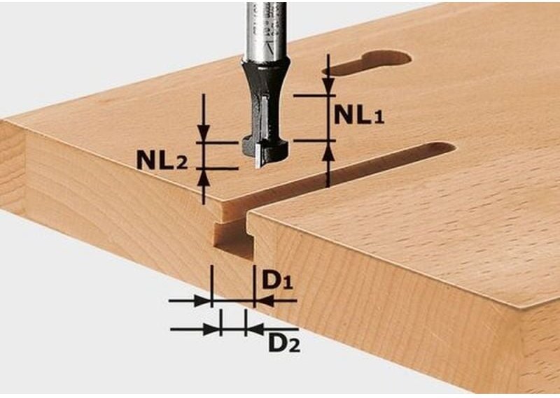 T-Nutfräser hw S8 D10,5/NL13 – 491035 - Festool