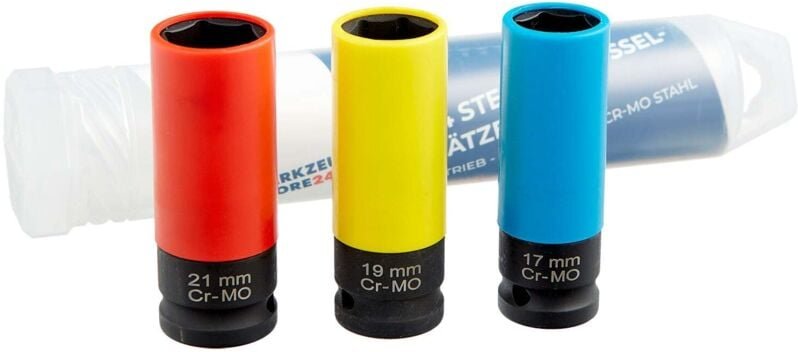 Ws24 - Steckschlüsseleinsätze 1/2" Antrieb sw 17 19 21 100121