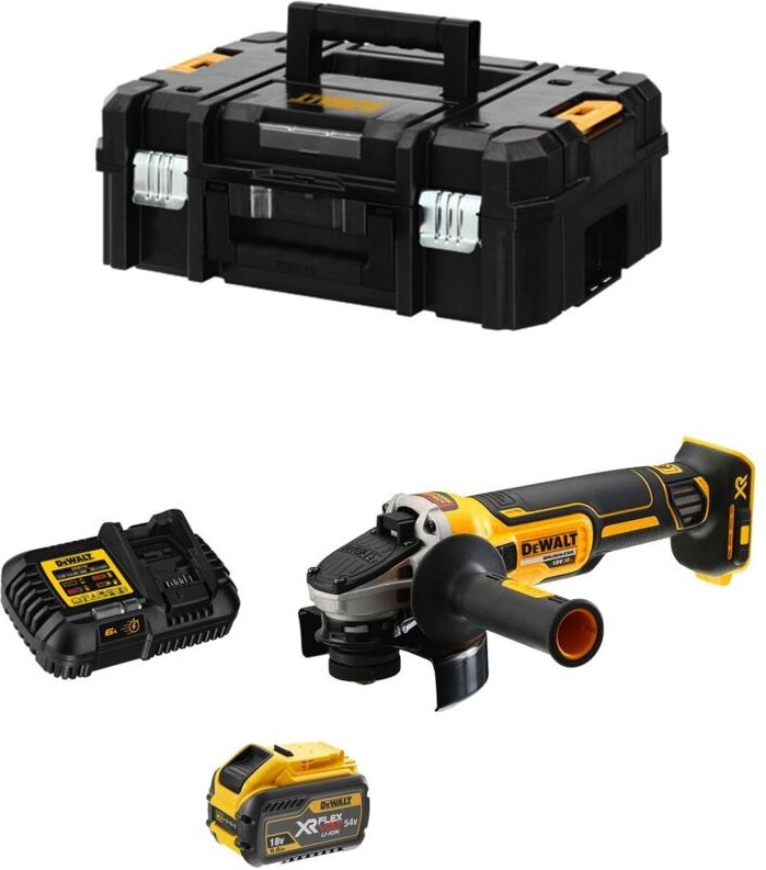 Winkelschleifer DeWALT DCG418X1 FlexVolt (1 x 54V/18V 9,0 Ah + DCB116 + TSTAK II)