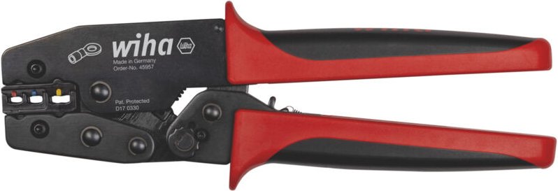 Wiha - Crimpzange für isolierte Kabelschuhe und Kontakte, 0,5 - 6mm², automatische Anpassung der Presskraft, Presszange ...