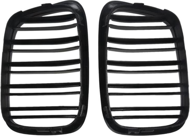Tlily - GläNzend Schwarze Fronthaube Nierengitter Grill Dual Line für E39 5-Serie 525 528 1995-2004 51137005837 51137005...