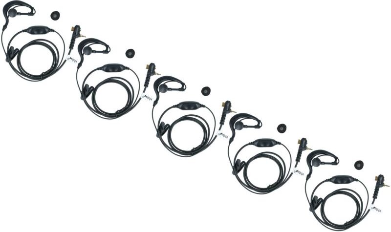 vhbw 5x Headset Ersatz für Motorola FTN6583 für Funkgerät - schwarz