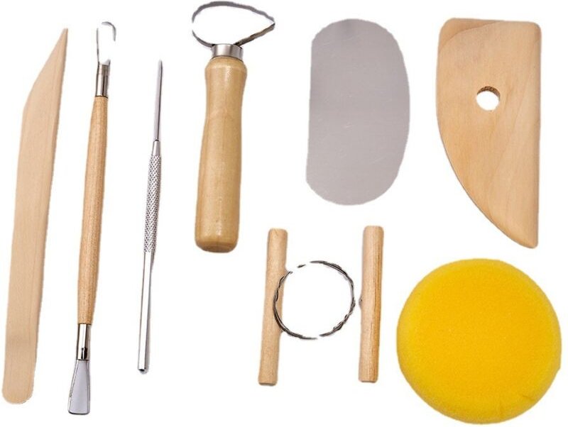 8-teiliges Set mit vielseitig kombinierbaren Tonwerkzeugen, multifunktionales Ton-Set - (7-20 cm)
