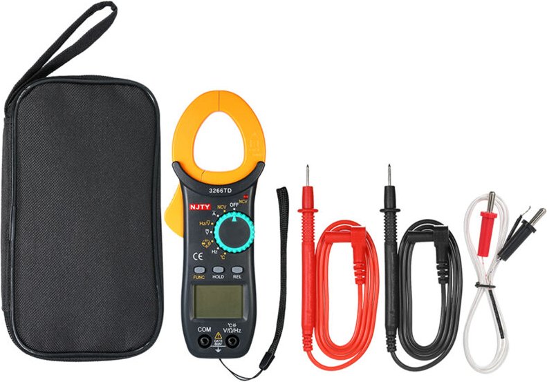 Njty - Digital Clamp Meter 4000 Zählungen Autobereich Multimeter mit ncv -Test AC/Gleichstromspannung Wechselstrom tragb...