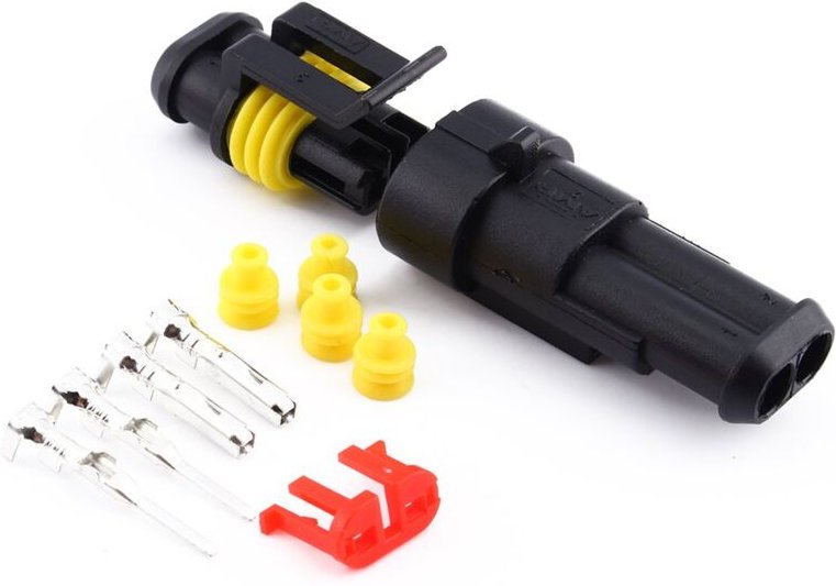 Zoternen - Keenso Auto Elektrischen Kabelbaum Steckverbinder, 2 Polig Wasserdichter Elektrischer Kabelbaum Stecker für M...