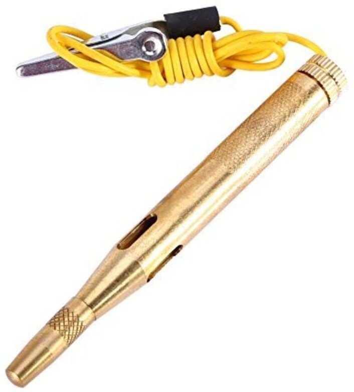 Kfz-Spannungsprüfstift, Kfz-Spannungs-Kupfer-Stromkreistester für lange Systemsonden, Durchgangsprüfer, 6 V-24 V, Prüfer...