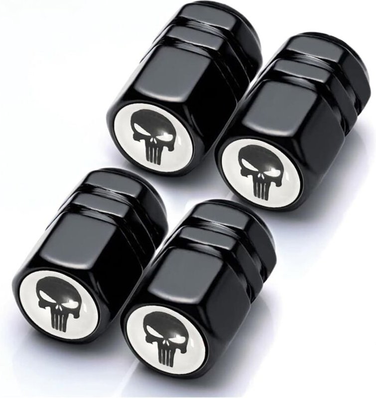 CCYKXA Ventilkappen für Autoreifen, 4 Stück Aluminium-Ventilkappen, Fahrradventilkappen mit Dichtring für Autos, LKWs, M...