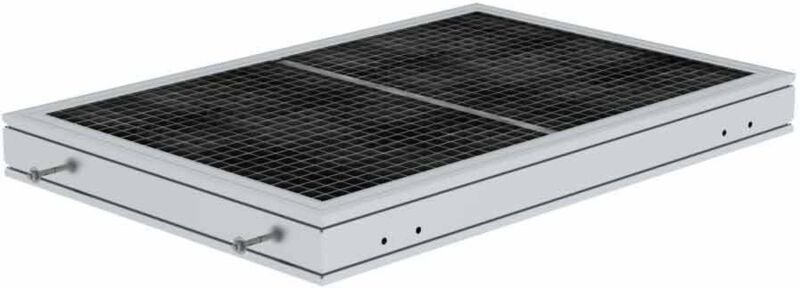 MUNK Plattform für Laufsteganlage Stahl Gitterrost Plattformlänge 1260mm